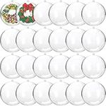 24 Pack 70mm Clear Fillable Ornamen