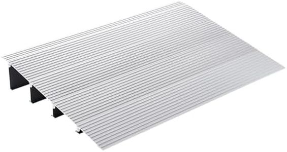 VEVOR, 4" Rise, 800 lbs Load Capacity, Door, Aluminum Doorways, Adjustable Modular Threshold Ramp for Wheelchairs, Scooters, Power Chairs, Silver, 22.2 x 34 x 4 in/56.3 x 86.4 x 10.2 cm