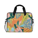 ALAZA Laptop Bag, Colorful Graffiti Abstract Geometry Tropical Plant Leaves Computer Sleeve Case Laptop Handbags Briefcase with Strap and Handle for Boys Girls Women Men 14 15 15.6 Inch