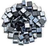 American Fireglass 1/2" Black Luster Cubes - 10 Lb Bag