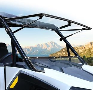 StarknightMT 2024+ RZR XP 1000 Flip Windshield Scratch-resisatant Waterproof Compatible with Polaris RZR XP 1000/ XP 4 1000 2026 2025 2024 Used with Most Roof Accessories Heavy Duty Clear Window