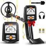 SUNPOW Metal Detector for Adults & Kids, Waterproof Metal Detector for Gold Detecting, Stable Anti-interference, Big LCD Display, 4 Modes, IP68 Search Coil -OTMD13