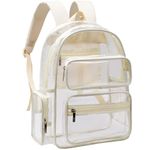 TINYAT Clear Backpack Heavy Duty Transparent backpack Large Capacity See Through Bags for Concerts, Schools,Sports,Travel