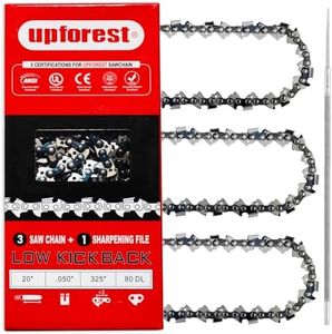 UPFOREST 20 Inch Chainsaw Chain, 325" Pitch, 050'' Gauge, 80 Drive Links (20MLPX80)