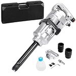 COSTWAY 1" Air Impact Wrench, 2200N.M Drive Impact Air Gun with Carrying Case, 4200 RPM Pneumatic Long Shank Hammer Tool for Car Truck Wheel Nut