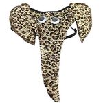 Acizi Men's Sexy Low Waist Long U Bulge Pouch Elephant Trunk Underwear Briefs (Leopard)