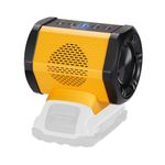 Bluetooth Speaker Fit for DeWALT 20v Max Battery with USB-A/C Charging for Jobsite, Camping and Festival Parties (Battery not Included)