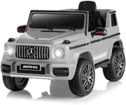 FanttikRide 12V 10Ah Plus Size Licensed Mercedes-Benz G63 Ride on Car for Kids Ages 3-7, Electric Vehicle Ride on Toys w/Parent Remote, Wireless Music, Suspension System -AMG G63 Max, Grey