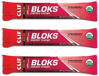 CLIF BLOKS - Energy Chews - Strawberry- Non-GMO - Plant Based Food - Fast Fuel for Cycling and Running-Workout Snack (2.1 Ounce Packet, 3 Count)