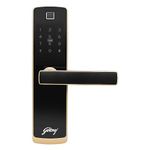 Godrej Catus Connect Digital Lock for Wooden Door | 5 in 1 Access I WiFi I Fingerprint I RFID Card I PIN Access I Mechanical Key I Champagne Gold Finish