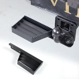 Rear Tow Hook Foot Step Pedals for INEOS Grenadier 2020-2025 Accessories, Trailer Towing Hitch Step Foot Rest, Rear Bumper Tow Hook Foot Pegs Plate Pedals, Carbon Steel (Black_Left)