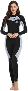 Jintaleco 4/3 mm Wetsuits for Women, Front Zip Women Wet Suit for Surfing, Swimming, Diving and Water Sports