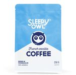 Sleepy Owl French Vanilla Ground Coffee | Fine Grind Coffee | Moka Pot, Home Espresso | Medium Roast | 100% Arabica | Freshly Roasted & Ground | 250g | Directly Sourced From Chikmagalur