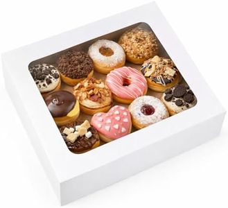 FC Meyer Dozen Donut Box with Windox, Easy Pop-Up Design, Hold One Dozen Decorated Donuts, Muffins Or Pastries, Ideal for Sandwich Catering, Made In USA, Size 15.25 x 11.5 x 2.25 (Pack of 100)