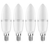 SAUGLAE E14 LED Candle Bulbs 12W, 100W Incandescent Bulbs Equivalent, 6000K Daylight White, Non-Dimmable, 1380Lm, Small Edison Screw LED Light Bulbs, 4-Pack