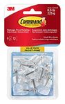 Command Wire Hooks Value Pack, Small, Clear, 9 Hooks 12 Small Strips