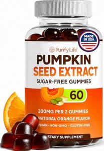 Sugar-Free Pumpkin Seed Oil Gummies (4,000mg/serving) Pumpkin Seed Oil for Hair Growth, Youthful Skin, Prostate Health, Immune & Urinary Tract Support-Natural Source of Essential Fatty Acids-60 Chews