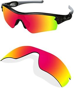 Littlebird4 1.5mm Polarized Replacement Lenses for Oakley Radar Path Sunglasses - Multiple Options (Red Mirror)