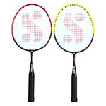 Silver's Kids Sil-Pedal Combo-4 Aluminum Badminton Racquet, Pack Of 2, White