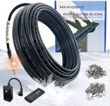 MAXKOSKO Roof Gutter Heat Cable for Snow Melting, Electric Self Regulating Roof De-Icing Heat Tape with 10 ft Power Cold Lighted Plug, 6 W/Ft, 120 V,50 FT, Kit Includes Wireless Remote Control Outlet