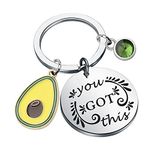 BNQL Avocado Keychain Avocado Lover Gifts Avocado Funny Gifts You Got This, Silver, Large