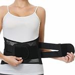 NEOtech Care Adjustable Double Pull Lumbar Brace/Lower Back Belt, Black, Size L