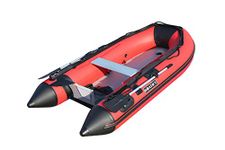 8.9 ft Inflatable Boat Raft Dinghy Pontoon Fishing Boat with Air Floor (Red and Balck)