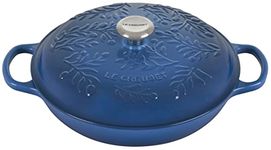 Le Creuset Olive Branch Collection Enameled Cast Iron Signature Braiser, 3.5 qt., Marseille with Embossed Lid