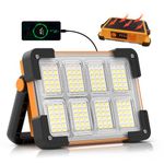 LED Rechargeable Work Light, LED Spot Light with USB Port, Portable Floodlight with 4 Modes, Security Lights Waterproof for Fishing, Hiking, Repairing, Emergency