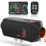 LF Bros 12V Diesel Heater, 5KW Air Parking Heater with Remote Control and T2 LCD Monitor, 10L Fuel Tank, Fast Heating Low Noise Portable Heater for Car Trucks Vans Boat RV Trailer