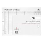 Concord CD14P Refill for Visitors Book 50 Sheets 2000 Entries 230x355mm Ref 85801, black