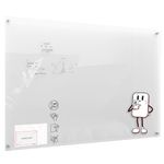 ALLboards Glass Board 150×100 cm Transparent Glass Whiteboard, Tempered Glass Writing Board