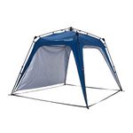 Lumaland Pop Up Gazebo 2.5m x 2.5m with 1 sidewall | Waterproof with UV protection, garden event shelter, festival party tent incl. bag and pegs | Standing height 1.9m, set up in 2 minutes [blue]