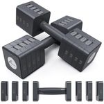 Adjustable Dumbbells Hand Weights Set: Sportneer 5 in 1 Weight Adjustment 10 LB Dumbbells Set of 2 Free Weights Fast Adjust Dumbbell Weight Set for Women Men Home Gym Exercise Workout Strength Training