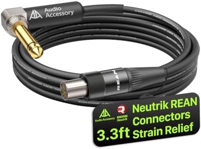 AA AUDIO ACCESSORY 3.3ft Neutrik REAN TA4F for Shure Wireless Guitar Cable