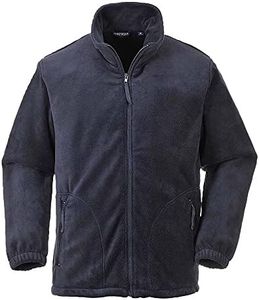 Portwest F205 Mens Aran Zip Work Fleece Jacket Navy, Medium