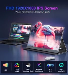 18.5" Portable Monitor – 120Hz FHD IPS, USB-C/HDMI, 100% sRGB, VESA, Smart Cover