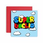 Huxters Birthday Cards for Men - Super Birthday Uncle Birthday Card for him - Funny Fathers Day Card for Uncle Fun Happy Birthday - 14.8cm (Uncle)