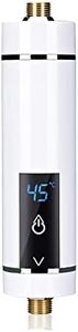 Mini chauffe-eau instantané électronique 220 V 3500 W - Mini chauffe-eau instantané - Mini chauffe-eau instantané - Sans réservoir - Prise UE - Classe énergétique A - Blanc