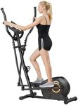 TANTISY Elliptical Machine for Apartments and Homes 8 Levels of Magnetic Resistance for a Whisper-Quiet Workout. Includes Pulse Rate sensors,15.5-inch Stride, and Supports Users up to 400 pounds