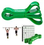 FASHNEX Resistance Bands, Pull Up Assist Exercise Band, Perfect For Mobility, Body Stretching, Powerlifting, Home Workout, Fitness Training Loop Bands For Unisex (Green (50-125 Lbs, X-Heavy)), Rubber