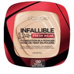 L’Oréal Paris Infallible 24H Fresh Wear In A Powder Foundation, Waterproof Matte Finish, True Beige 130, 1 Count