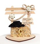 Gettin Hitched Western Affection Wedding Cake Topper: Heart Color: GOLD