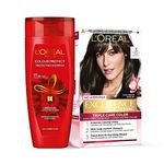 L'Oreal Paris (Excellence Creme Hair Color, Shade 3 - Dark Brown, 100 g + 72 ml) + (Colour Protect Shampoo, 192.5 ml) - Pack of 2