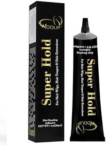 Woolip Super Hold Hair Patch Glue for Men | Strong Adhesive Hold 2–4 Weeks | Waterproof & Sweat Resistant Wig Glue | Skin Friendly Hair Patch Glue | 30g Pack of 1 (28ml)