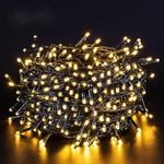 Quntis Battery Operated Christmas Tree Lights Warm White, 40m 300 Led Christmas Fairy String Lights Timer Outdoor Indoor Decoration for Xmas Garden Gazebo Pergola Festive Wedding Birthday Party Patio