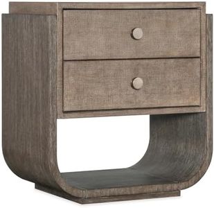 Hooker Furnishings Modern Mood Two-Drawer Nightstand with Quartered Oak Veneer - Mink Brown