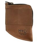 Hide & Drink, EDC Pocket Wallet, Curved Cash Organizer, Slim Front Card Holder, Money Clip, Full Grain Leather, Handmade Travel Accessories, Single Malt Mahogany, Classic