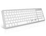 Bluetooth Wireless Rechargeable Keyboard: Ultra Slim Full Size Ergonomic Keyboard for Mac,Laptop,Desktop,iPad,iOS,Windows 10/8/7