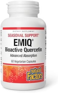Natural Factors Bioactive Quercetin EMIQ - Immunity Support Supplement with Vitamin C - Quercetin for Upper Respiratory & Heart Health - 60 Vegetarian Capsules (60 Servings)
